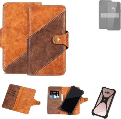Produktbild von K-S-Trade Handyhülle Schutzhülle Bookstyle Case Wallet-Case kompatibel mit Volla Phone 22 Cover Klapphülle Kantenschutz Smartphone dunkelbraun