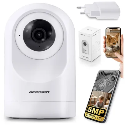 Obrázek produktu pro 5MP Wi-Fi IP kamera s otáčením, nakláněním, nočním viděním a audio funkcí