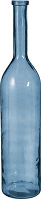 Mica Decorations Rioja Glasflasche - H100 x Ø21 cm - Recyceltes Glas - Hellblau