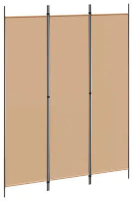 Image de Paravent à 3 panneaux Beige 150 x 200 cm Tissu