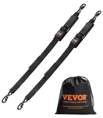 Produktbild von VEVOR Ausziehbare Ratschenriemen, 2 in x 4 ft Ratschen-Zurrgurte mit Sicherheitsverschluss S-Haken, 2er Pack Schwerlast-Ratschen-Zurrgurte mit 1500 lbs Bruchfestigkeit, für Anhänger, Fahrzeuge, Boote, 2 Zoll x 4 Fuß