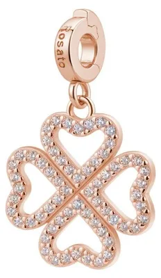 Image de Pendentif scintillant en or à quatre feuilles en forme de trèfle à quatre feuilles RZ247