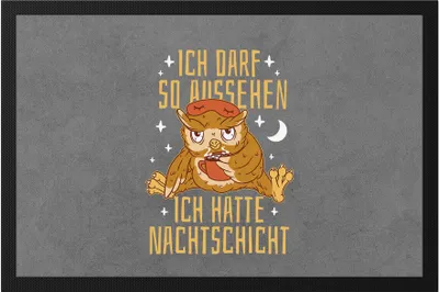 Produktbild von Ich darf so aussehen ich hatte Nachtschicht Fußmatte Krankenschwester Krankenhaus Kaffee