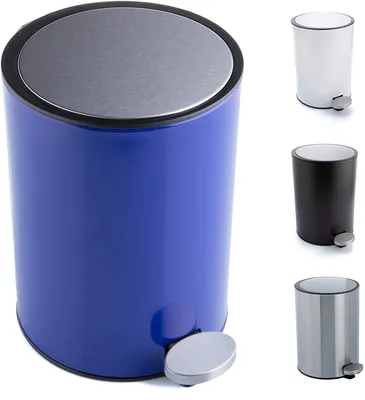 Produktbild von Bamodi Kosmetikeimer, Edelstahl, Absenkautomatik, 3 L, blau -
