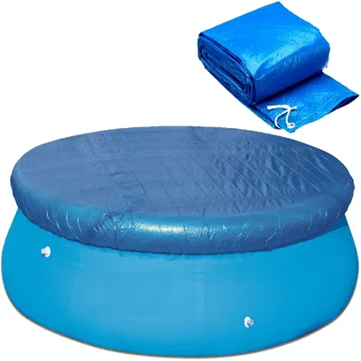 Immagine prodotto di Telo di copertura impermeabile - Telo di copertura rotondo - Polietilene - Diametro 183 cm - Antipolvere - Resistente e riutilizzabile - Copertura per piscina