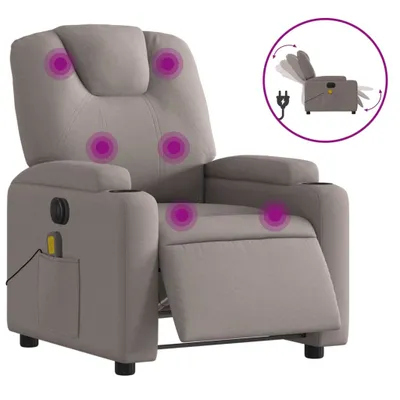 Produktbild von Massagesessel Elektrisch Taupe Stoff