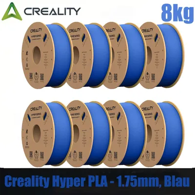 Produktbild von Creality PLA Filament Set, Hyper Serie, 1,75mm, 8KG für 3D Drucker, 8 x 1000g, - Blau - 3301010341