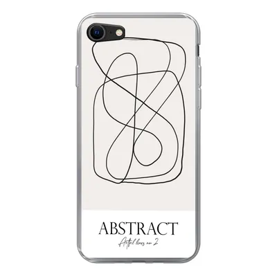 Produktbild von MuchoWow® Handyhülle Schutzhülle Hülle für iPhone SE 2022 Kunst - Linienkunst - Abstrakt Silikon Softcase Handy Hülle - Schutzhülle