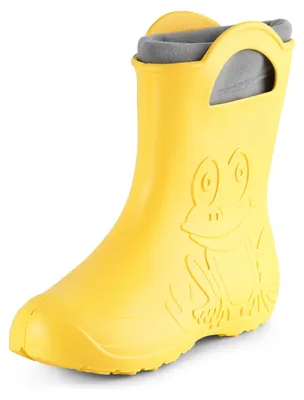 Image de Ladeheid Femmes plumeuses Eva Bottes de pluie fourrées LA-CA-12 (jaune, 38/39 UE)
