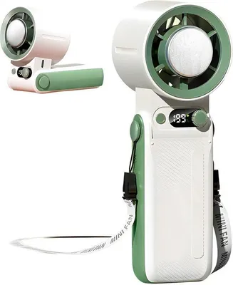Productafbeelding van VHV - Handventilator - Opvouwbare turboventilator 180° - 199 standen en 6000mAh - Geschikt voor hand-, nek- en bureaugebruik