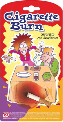 Produktbild von Glühende Zigarette mit Brandloch Scherzartikel