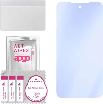 Produktbild von apgo Hybrid Schutzglas, kompatibel mit CAT S75, 9H Härte, Flexible Nano Glass PRO, toller Ersatz für Hartglas, kratzfester Displayschutzglas, Displayschutz, Full Glue
