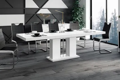 Produktbild von Design Esstisch HLE-111 Hochglanz ausziehbar Tisch Esszimmer 160 - 256