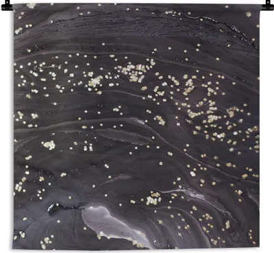 Produktbild von MuchoWow® Wandteppich Wandbehang Marmor - Schwarz - Gold - Grau 150x150 cm Tapisserie Dekoration Wandtuch - Wohnaccessoires - Modernes
