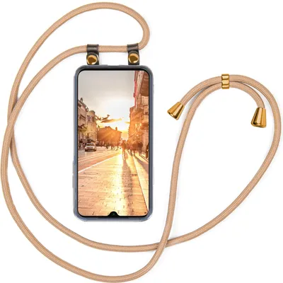 Produktbild von UMHÄNGEHÜLLE + KORDEL für Xiaomi Redmi Note 7, Farbe:Gold