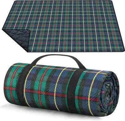 Produktbild von Picknickdecke, 220 x 200 cm, wasserdicht – Große Stranddecke für 7-8 Personen – Wärmeisolierend und ideal für Picknicks, Camping und den Strand