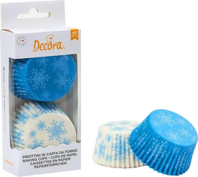 Obrázek produktu pro Košíček na muffiny 36ks sněhové vločky 5x3,2cm