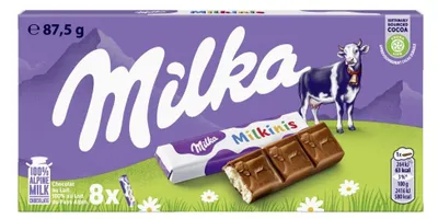 Productafbeelding van Milka Milkinis, melkchocolade, 88 g, 2415 kJ, 580 kcal, 38 g, 22 g