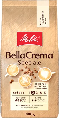 Image de Melitta 771739006 Melitta BellaCrema Speciale Kaffeebohnen Arabicabohnen mild 1,0 kg