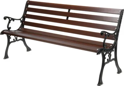 Produktbild von Parkbank Gartenbank Gusseisen Holz Palisander Gestell Gartenmöbel Sitzbank 0111