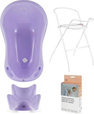 Produktbild von Babywanne, Sitz, Ständer, Abfluss – Lila