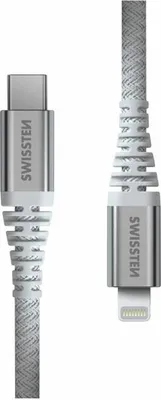 Immagine prodotto di Swissten, cavo da USB-C a Lightning con ricarica rapida Aramide, bianco
