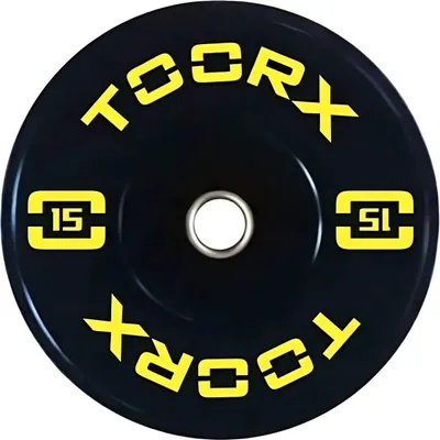 Produktbild von Toorx Fitness Bumper Plate - erhalter -Scheibe - 15 kg – Gelb