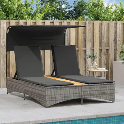 Zdjęcie produktu dla VidaXL 365622, Lounge, Obite siedzisko, Drewno akacjowe, Technorattan, Stal, Szary, 110 kg, 1360 mm