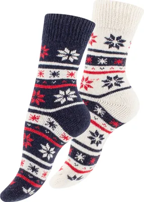 Produktbild von Cotton Prime® 2 Paar Thermosocken Uni Wintersocken mit Wolle 35-38 marine-ecru