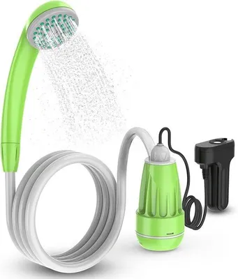 Image de Douche de camping portable - batterie rechargeable - robinet pour tente - baignoire pour chien à la plage - filtration de l'eau