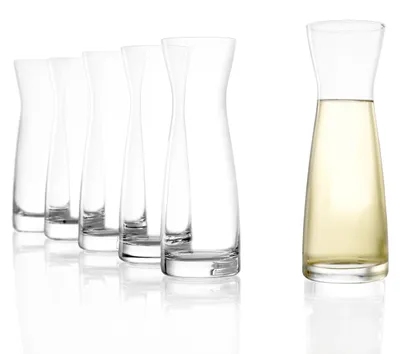 6 Mini-Karaffen aus Kristallglas, 40 ml, spülmaschinengeeignet