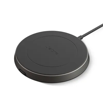 A Jabra wireless charging pad is shown on a white background.