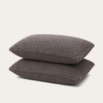 Produktbild von HappyBed Kissenbezug | Teddy Salbeigrün | 2er Set