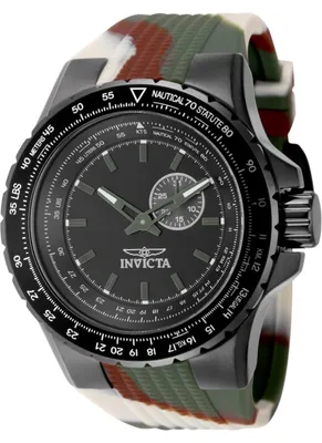 Obrázek produktu pro Invicta Aviator 49730 Pánské hodinky - Quartz Movement - Nerezová ocel s černým ciferníkem - 50 mm