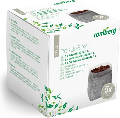 Produktbild von Romberg POPUP BOX Anzucht-Erde 1 Liter 5er Set