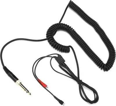 Obrázek produktu pro Sluchátka se spirálovým kabelem a adaptérem – náhradní díly – kompatibilní s různými modely.