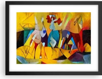 Produktbild von Gerahmtes Poster - Schwarzer Rahmen - Abstraktion modern - 40x30 cm - Wand Bild - Wanddeko - Wandbilder - Kunstposter - Wandposter - Bilderrahmen - Bilder - Kunstdruck - Wandbild - P2BAA40x30-3455