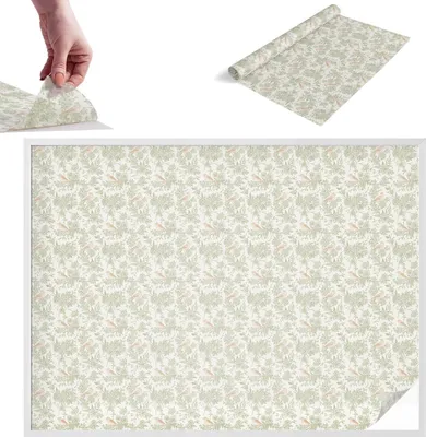 Obrázok produktu pre Ochranná fólia proti pohľadu – 146 x 200 cm – farebné sklo / dizajn vitráže – nepriehľadná a dekoratívna – samolepiaca dekoratívna fólia na sklo – ochrana proti UV žiareniu, jednoduchá montáž – vtáky, rastliny
