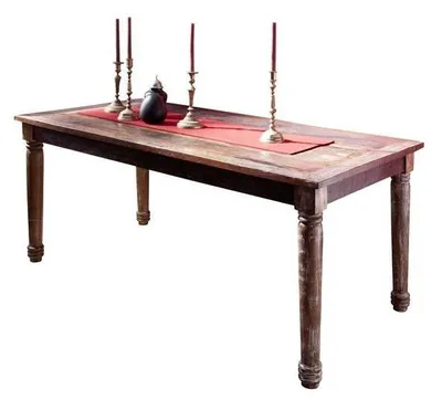 Immagine prodotto di MASSIVMOEBEL24 | tavolo da pranzo in legno di Legno riciclato 120x80x76 multicolore laccato FABLE #26