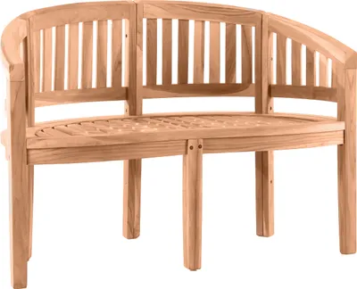 Produktbild von TPFGarden GARTENSITZBANK Teaka 2-Sitzer in Bananenform, 120 cm,Teakholz