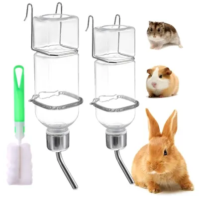Trinkflasche 2er-Set für Nagetiere, 350+180 ml, leckfrei