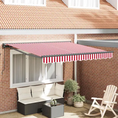 Imagen del producto de Maison Exclusive: Estructura para toldo, color rojo y blanco, 300 x 250 cm