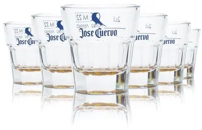 Produktbild von 6x Jose Cuervo Schnapsglas 2cl Shotglas Stamper Kurze Gläser Set Tequilaglas