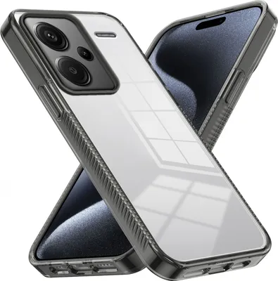 Produktbild von Hülle für Xiaomi Redmi Note 13 Pro+ Rutschfest Kristallklare Stoßfeste TPU Bumper Handyhülle Schwarz