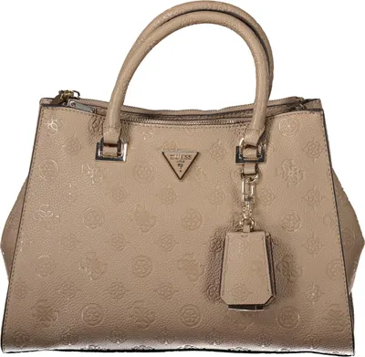 Produktbild von Braune Damenhandtasche mit Schulterriemen und Kontrastelementen
