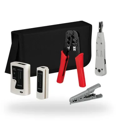 Produktbild von EFB Netzwerk Werkzeug Set mit Tasche 4-teilig