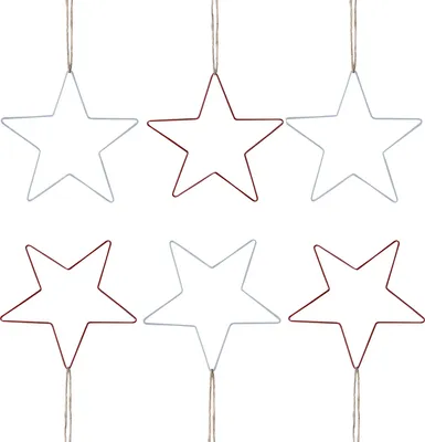 Produktbild von Marrakesch 6er Set Weihnachtsdeko Wanddeko Stern aus Metall 20cm Gross – Hängedeko Tohima EIN Hauch von Festlichkeit für Ihr Zuhause | Deko Aesthetic Wohnzimmer Fensterdeko an Weihnachten