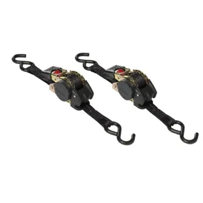 Immagine prodotto di Set di 2 cinghie di fissaggio con cricchetto retrattile e ganci Master Lock 3238EURDAT - 300 cm