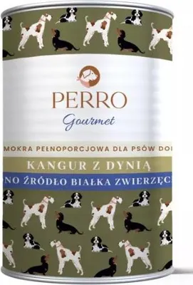 Image de PERRO Gourmet Kangourou Potiron nourriture humide pour chiens, 800 g