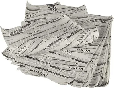 Produktbild von 12x Blatt Einschlagpapiere, Pergamentersatz 35 x 25 cm "Newsprint" fettdicht
